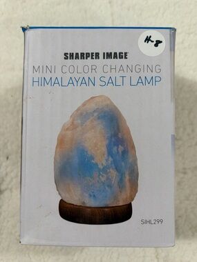 Sharper Image Himalayan Salt Lamp in Blue and Tan